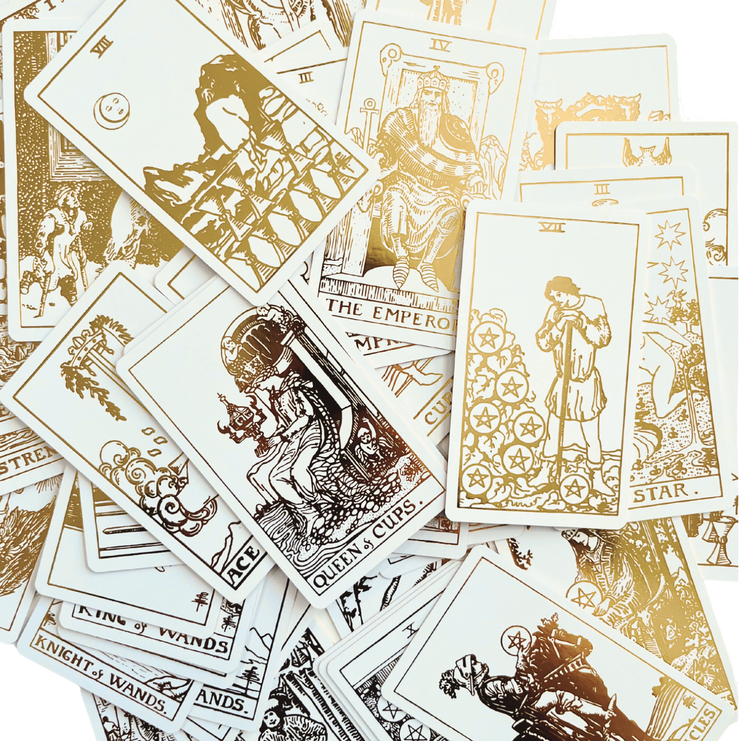 White Gold Tarot & Guide | Classic Tarot Design & Gold Foil