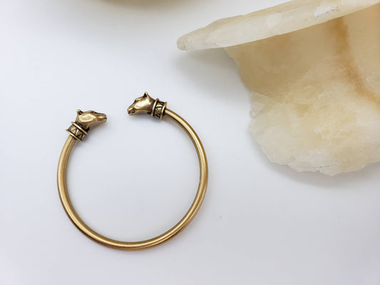 Egyptian Cat Cuff Bracelet - Bastet Goddess