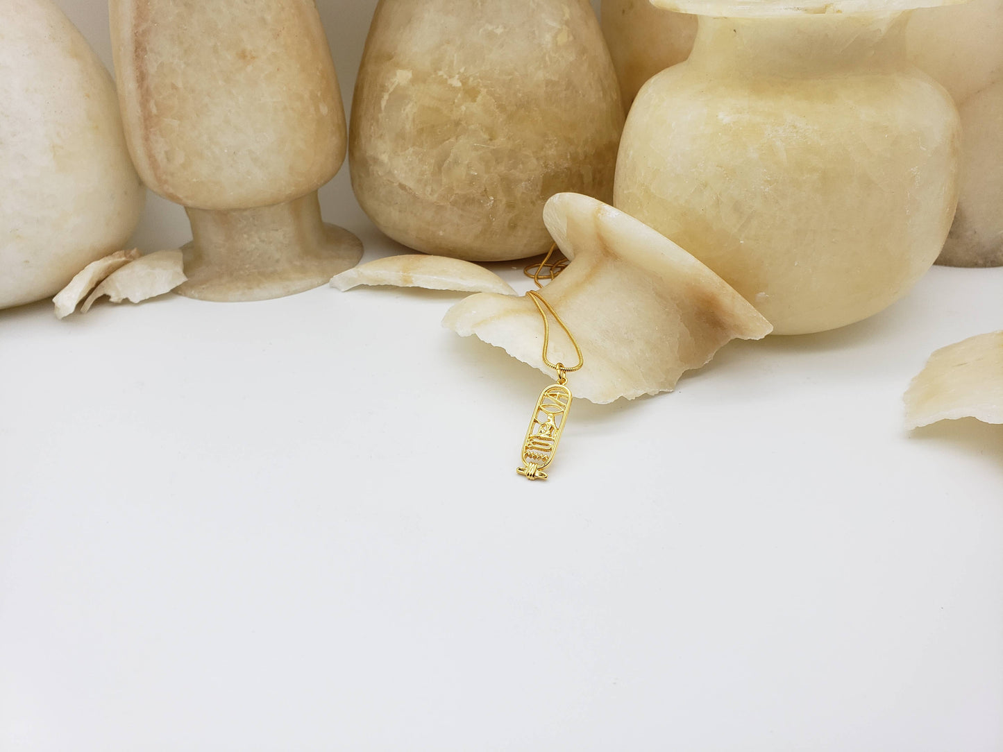 I Love You Cartouche Pendant - Egyptian Hieroglyphs