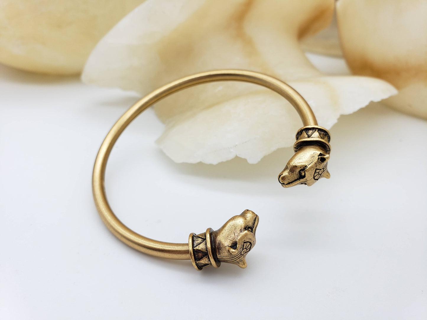Egyptian Cat Cuff Bracelet - Bastet Goddess