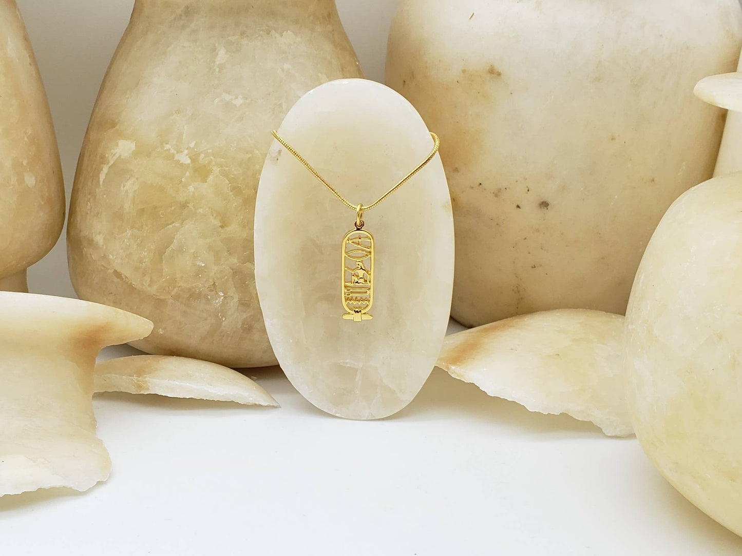 I Love You Cartouche Pendant - Egyptian Hieroglyphs