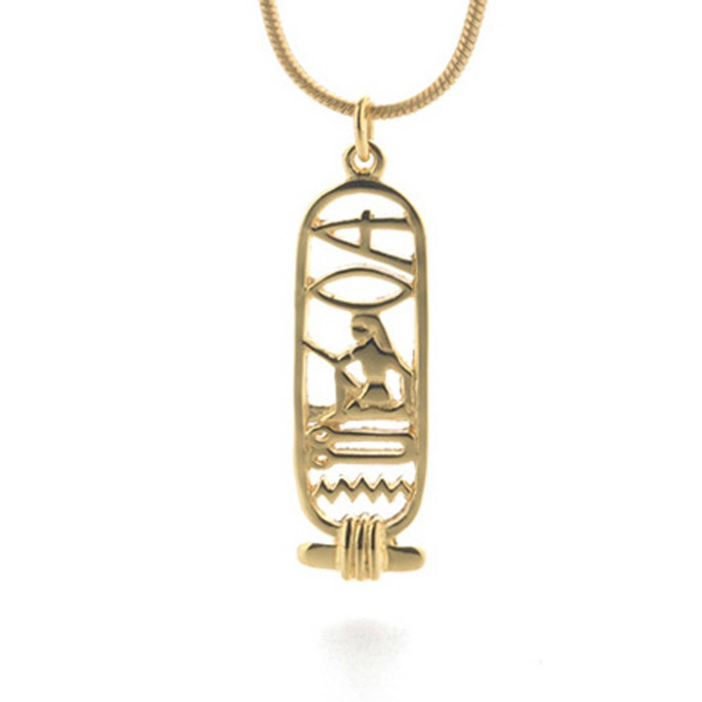 I Love You Cartouche Pendant - Egyptian Hieroglyphs