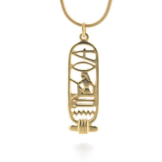 I Love You Cartouche Pendant - Egyptian Hieroglyphs