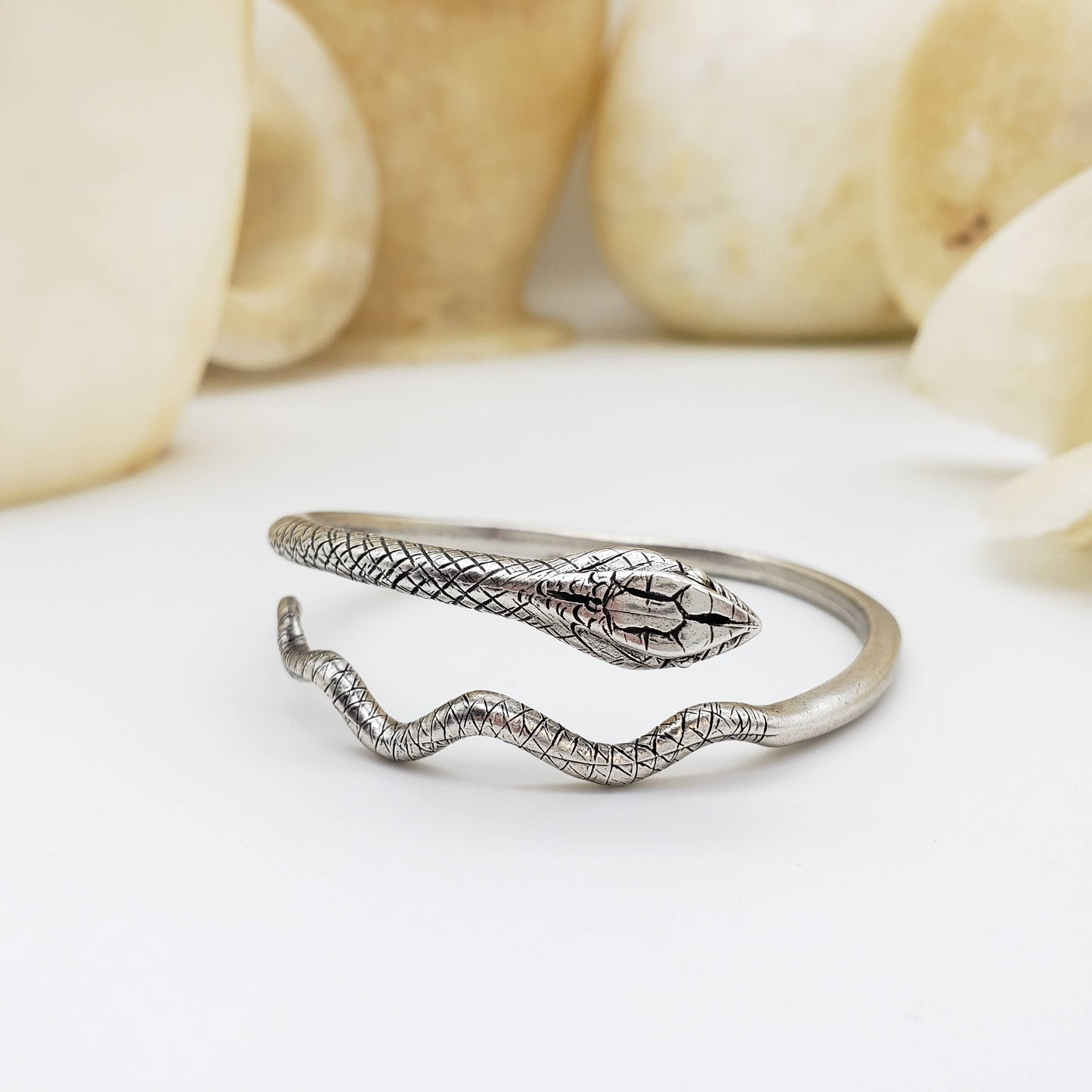 Egyptian Snake Cuff Bracelet - Adjustable