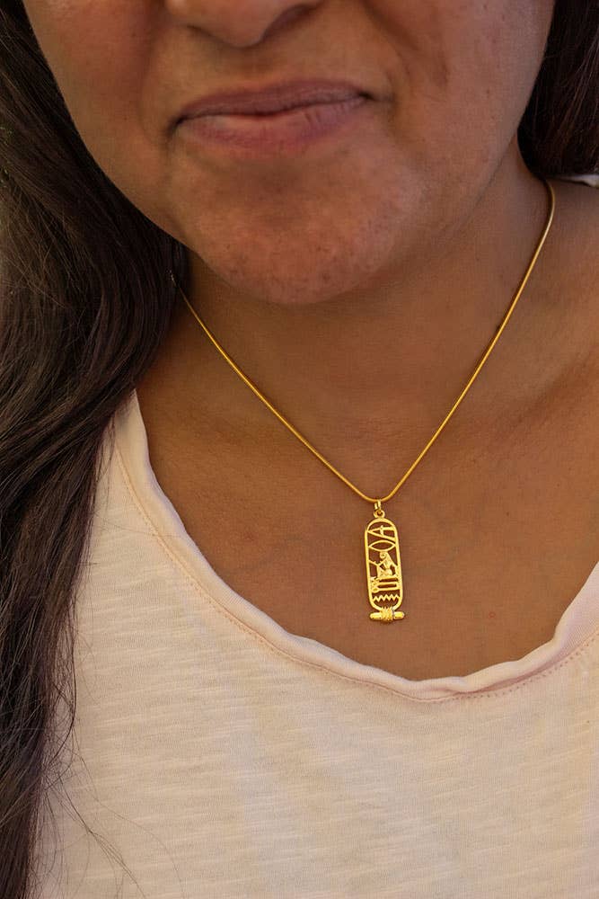 I Love You Cartouche Pendant - Egyptian Hieroglyphs