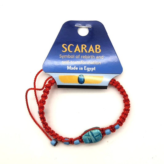 Assorted Colorful Macramé Scarab Bracelets - Made in Egypt