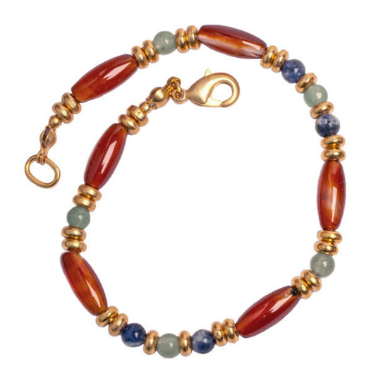 Cleopatra Carnelian Beaded Bracelet - Egyptian Inspired
